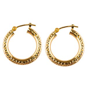 گوشواره طلا 18عیار گالری طلاباران مدل حلقه ای 002
