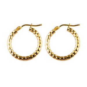 گوشواره طلا 18عیار گالری طلاباران مدل حلقه ای 003
