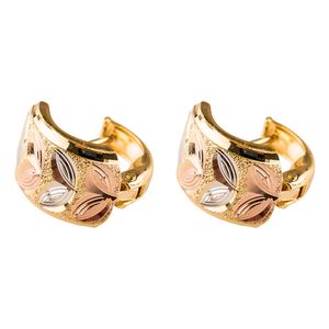 گوشواره طلا 18عیار گالری طلاباران مدل حلقه ای 009