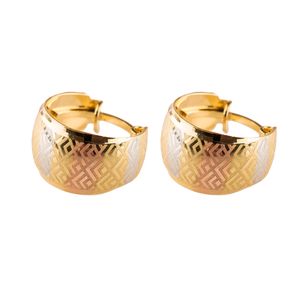 گوشواره طلا 18عیار گالری طلاباران مدل حلقه ای 010