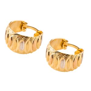 گوشواره طلا 18عیار گالری طلاباران مدل حلقه ای 015