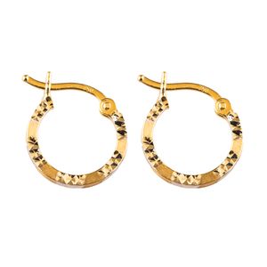 گوشواره طلا 18عیار گالری طلاباران مدل حلقه ای 18