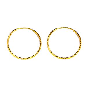 گوشواره طلا کم اجرت 18 عیار زنانه زرالتون مدل حلقه ای کلاسیک کد m
