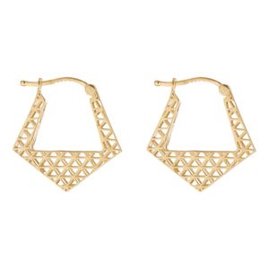 گوشواره طلا کم اجرت 18 عیار زنانه گلدم مدل مثلثe 2311004