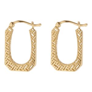 گوشواره طلا کم اجرت 18 عیار زنانه گلدم مدل مستعطیلe 2311013