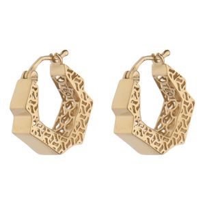 گوشواره طلا کم اجرت 18عیار زنانه گلدم مدل پنج ضلعیe 3070062