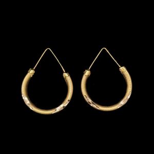 گوشواره طلا کم اجرت ۱۸ عیار گالری طلا و شمش برلیان مدل 07