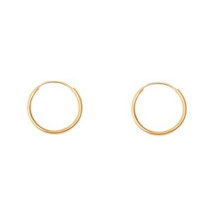 گوشواره طلای زنانه کم اجرت گالری طلای عیاره مدل حلقه ای ساده سایز 3