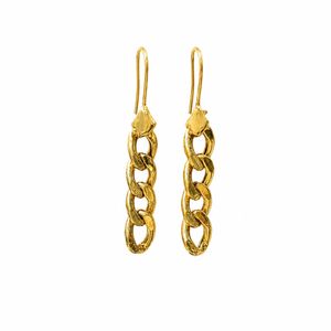 گوشواره عصایی طلا کم اجرت  18 عیار زنانه سین سان مدل کارتیر ef101