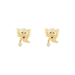 گوشواره میخی طلا 18 عیار زنانه درریس مدل فرشته کد 4754
