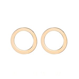 گوشواره میخی طلا 18 عیار زنانه درنیتا گلد مدل حلقه کد 642le