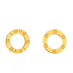 گوشواره میخی طلا 18 عیار زنانه درنیتا گلد مدل کارتیه کد 430ce