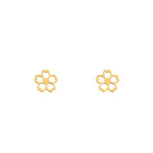 گوشواره میخی طلا 18 عیار زنانه درنیتا گلد مدل گل کد 694le