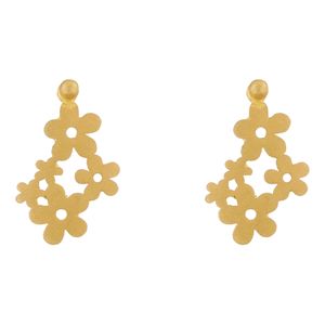 گوشواره میخی طلا 18 عیار زنانه طلای عقیق مدل 61915