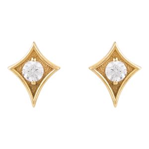 گوشواره میخی طلا 18 عیار زنانه کیا گالری مدل کرانه کد em412