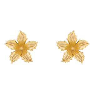 گوشواره میخی طلا 18 عیار زنانه کیا گالری مدل گل کاغذی کد em128