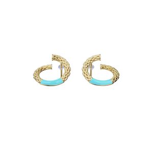 گوشواره میخی طلا 18 عیار زنانه گلدم مدل e211026