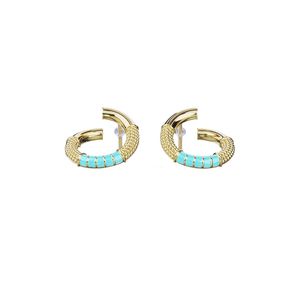 گوشواره میخی طلا 18 عیار زنانه گلدم مدل e211028