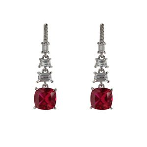 گوشواره میخی نقره زنانه مدل mixed ruby (2)
