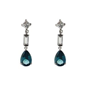 گوشواره میخی نقره زنانه مدل mixed tanzanite 2