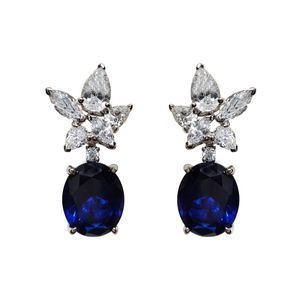 گوشواره میخی نقره زنانه مدل mixed tanzanite