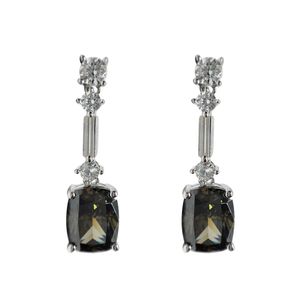 گوشواره میخی نقره زنانه مدل mixed topaz