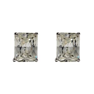 گوشواره میخی نقره زنانه مدل pure emerald