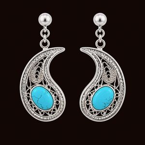 گوشواره میخی نقره زنانه مدل بته جقه