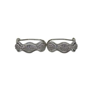 گوشواره نقره تاج گوهر کد tg229
