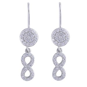 گوشواره نقره زنانه آمیتیس مدل بی نهایت amt g027