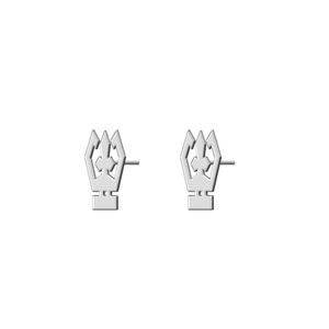 گوشواره نقره زنانه ترمه 1 طرح تاج کد e503