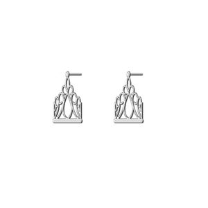 گوشواره نقره زنانه ترمه 1 طرح تاج کد e515