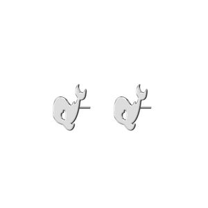 گوشواره نقره زنانه ترمه 1 طرح دلفین کد e476