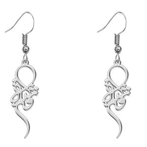 گوشواره نقره زنانه ترمه 1 طرح فرشته کد l407