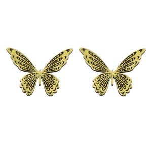 گوشواره نقره زنانه دلی جم طرح پروانه کد d 441