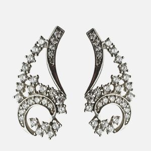 گوشواره نقره زنانه مدل جواهری کد 649455