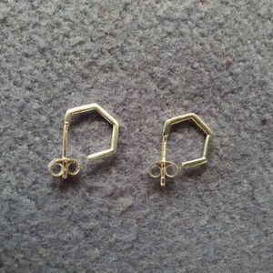 گوشواره نقره زنانه مدل پنج ضلعی