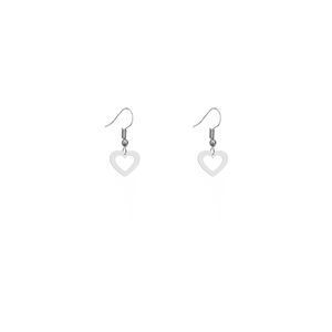 گوشواره نقره زنانه هایکا طرح قلب  مدل n.ha167