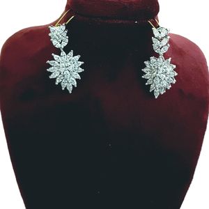 گوشواره نقره سیلور مارکت مدل جواهری
