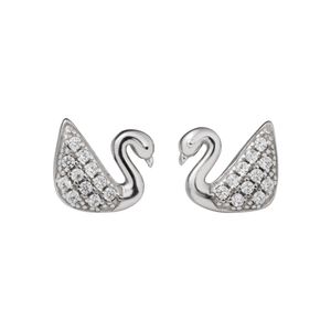 گوشواره نقره طرح قو