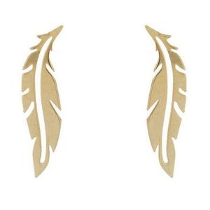 گوشواره نقره طرح پر کد 01