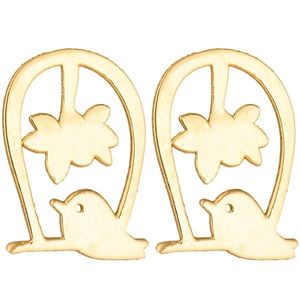 گوشواره نقره طرح گنجشک کد 02