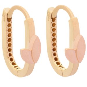 گوشواره کلیپسی طلا 18 عیار زنانه طلای مستجابی مدل برگ نیکا کد 40430
