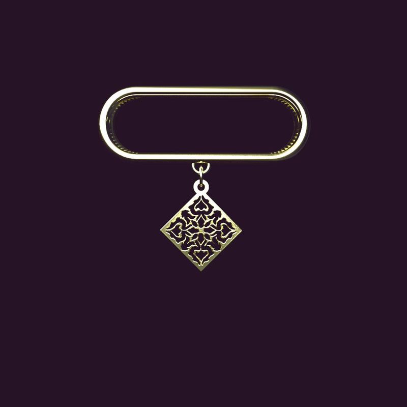 آویز ساعت طلا 18 عیار زنانه مدوپد مدل اسلیمی کد sb1 1032