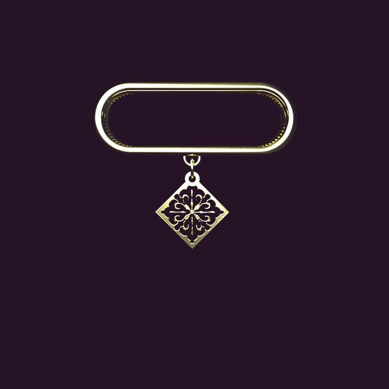 آویز ساعت طلا 18 عیار زنانه مدوپد مدل اسلیمی کد sb1 1079