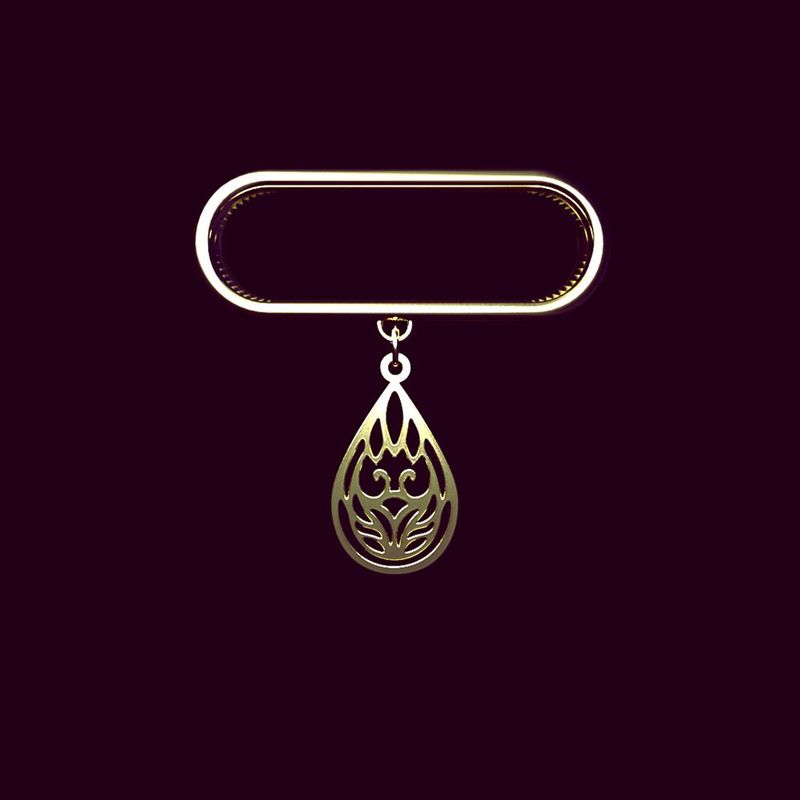 آویز ساعت طلا 18 عیار زنانه مدوپد مدل اسلیمی کد sd1 1154