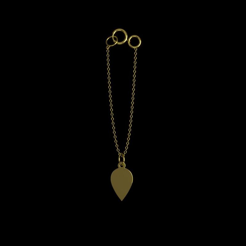 آویز ساعت طلا 18 عیار زنانه مدوپد مدل اشک کد ca12059