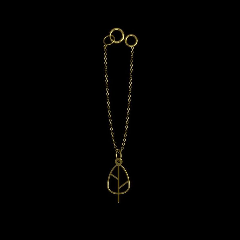 آویز ساعت طلا 18 عیار زنانه مدوپد مدل برگ کد ca15901