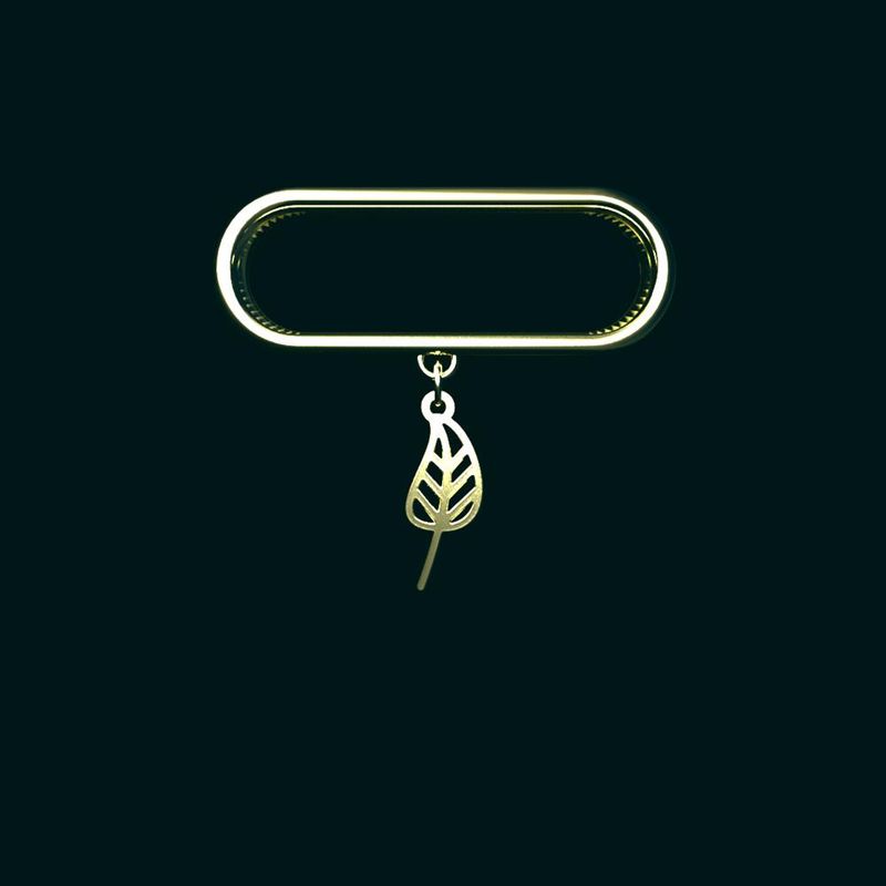 آویز ساعت طلا 18 عیار زنانه مدوپد مدل برگ کد sk1 1336