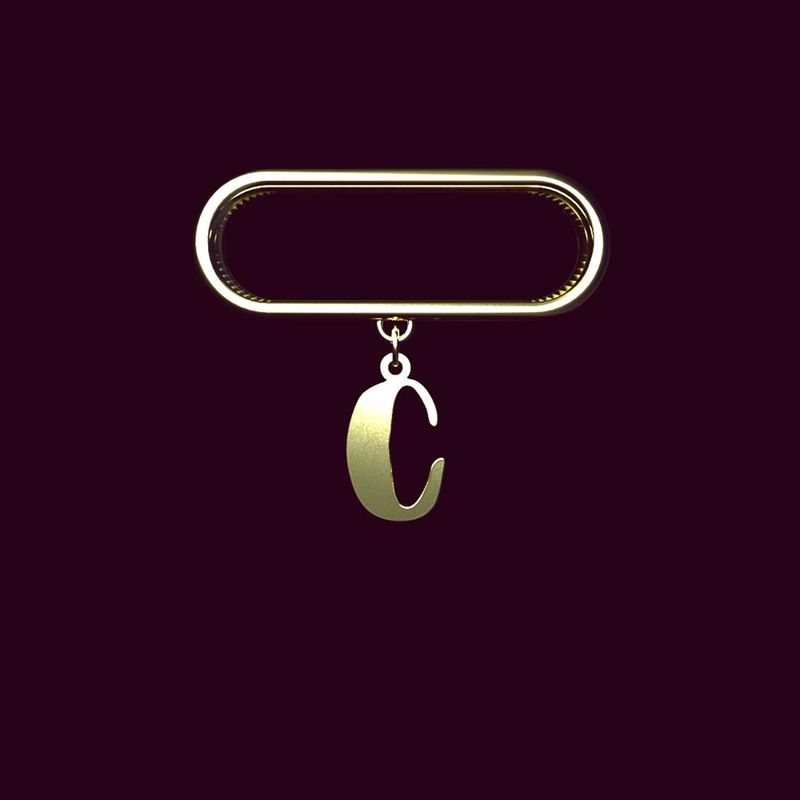 آویز ساعت طلا 18 عیار زنانه مدوپد مدل حرف c کد sl1 1409